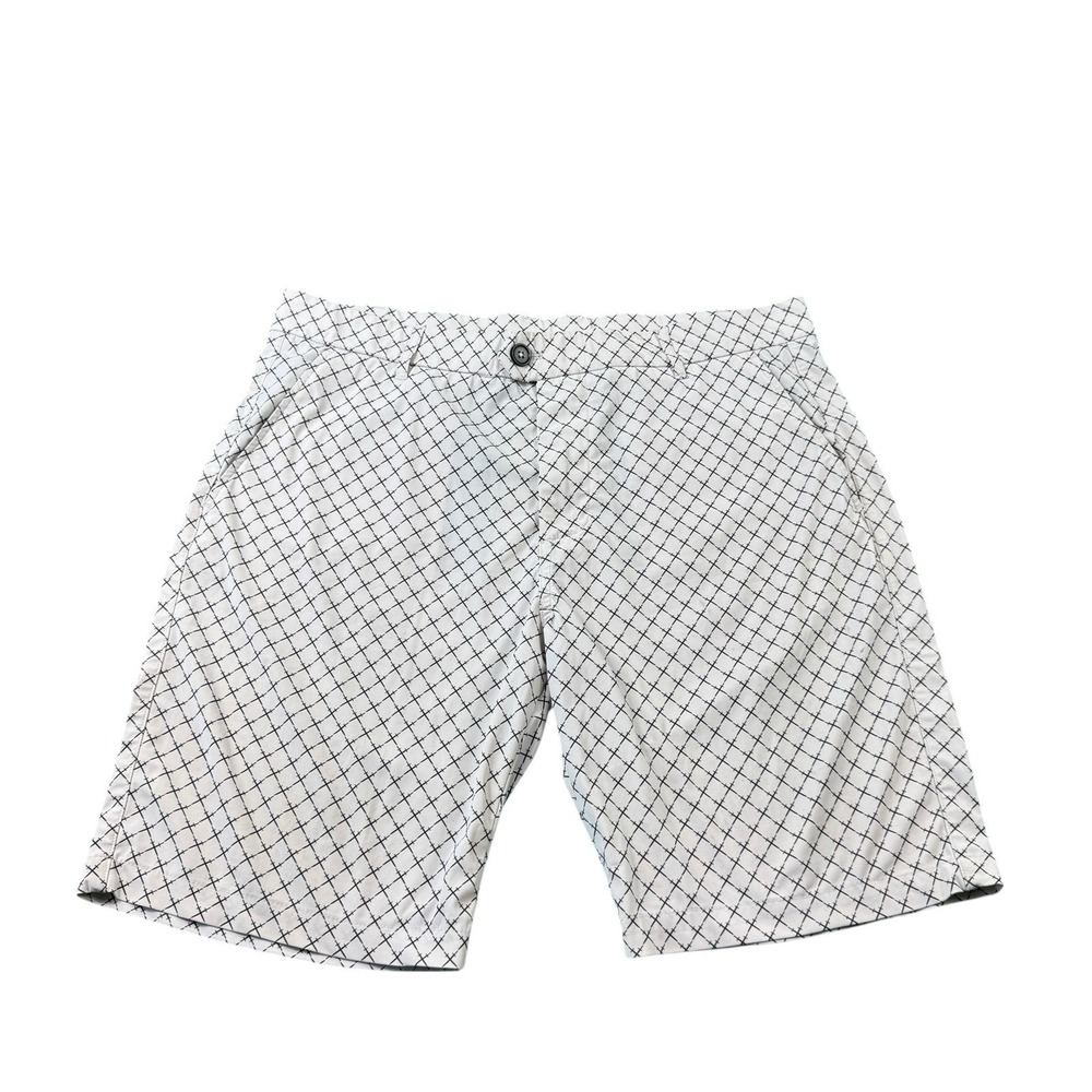 Greyson White‎ Blue Dagger AOP Geometric Performance Montauk Short Size 35